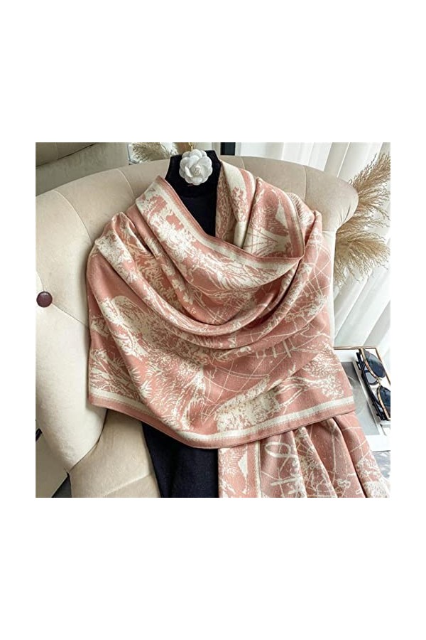 XKUN Écharpe Femme Écharpe en Cachemire dhiver pour Les Femmes Châles Et Enveloppements Épais Couverture Chaude Design Fémin