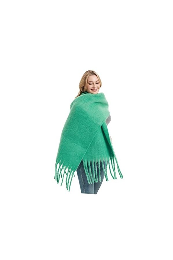 Hiver Écharpe Luxe cachemire femmes écharpe hiver épais chaud solide Cape enveloppes Bandana Pashmina Long gland châle écharp