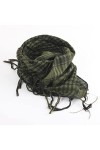 SERUMY Foulards Unisexe À Carreaux Légers Unisel Enveloppe DÉcharpe du Désert Arabe Pashmina-Army Green