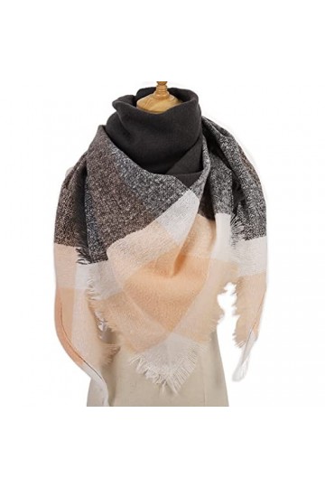 Châle à la Mode Écharpes Poncho Écharpe, écharpe Triangulaire en Cachemire Écharpe Rayée for Femmes avec Couverture Tricotée 