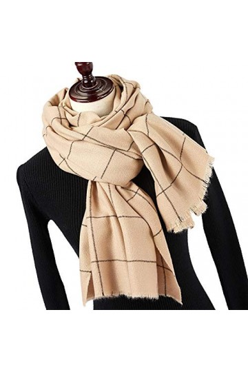 Secuos Hiver Couleur Tricot De Mode Écharpe À Carreaux pour Femmes Dames Cachemire Pashmina Écharpe Longue Écharpe Plus Épais