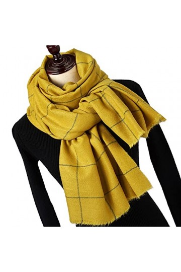 Secuos Nouveau Hiver Couleur Tricot Mode Écharpe À Carreaux pour Femmes Dames Cachemire Pashmina Écharpe Longue Écharpe Plus 