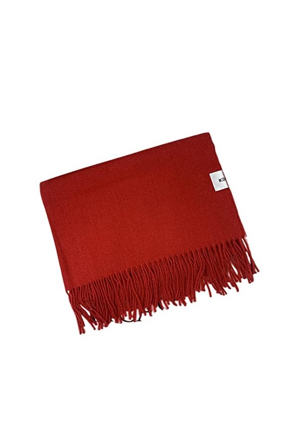 SUYGGCK éCharpe Écarpe dhiver Femmes Plus Épaisses Solides Écharpes en Cachemire Laine Couche Pâle Chaude Pashmina Dame Châl