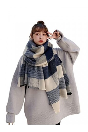 Foulard Femme Echarpe Écharpe Châle Homme Foulards Nouveau Imitation Cachemire Femmes Plaid Écharpe Hiver Preppy Style Dame É