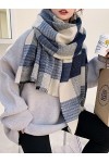 Foulard Femme Echarpe Écharpe Châle Homme Foulards Nouveau Imitation Cachemire Femmes Plaid Écharpe Hiver Preppy Style Dame É