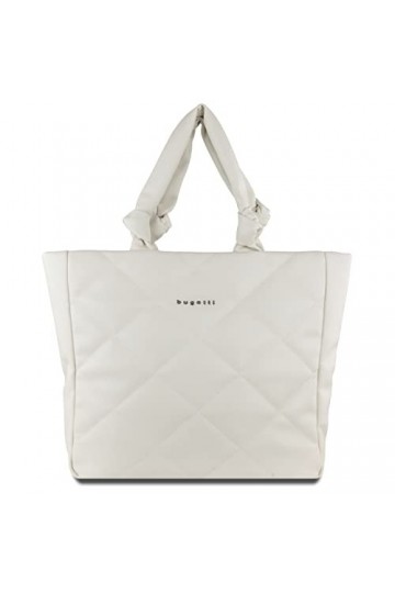 bugatti Cara Sac Cabas Matelassé avec Fermeture Eclair - Blanc