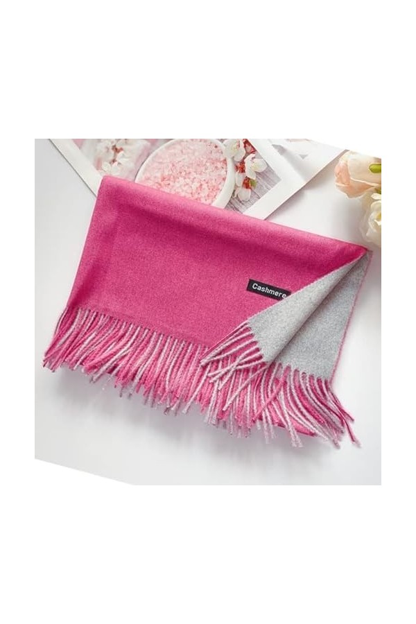 LvSenLin 200x70cm Hiver Solide Doux Chaud Cachemire Echarpes Unisexe Long Tassels Femmes Épaissir Wrap Châle Dames Laine Pash