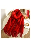 Srfghjs Écharpe Foulards en Cachemire de Haute qualité Fauves Nouveau Hiver Épaissir Chaud Soft Pashmina Châles Chantiers Lai