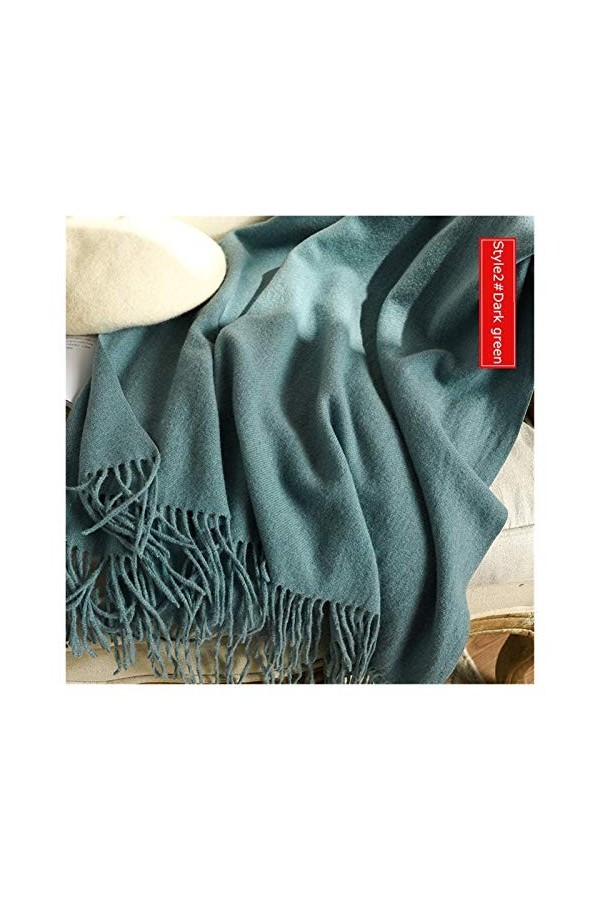 Srfghjs Écharpe Foulards en Cachemire de Haute qualité Fauves Nouveau Hiver Épaissir Chaud Soft Pashmina Châles Chantiers Lai