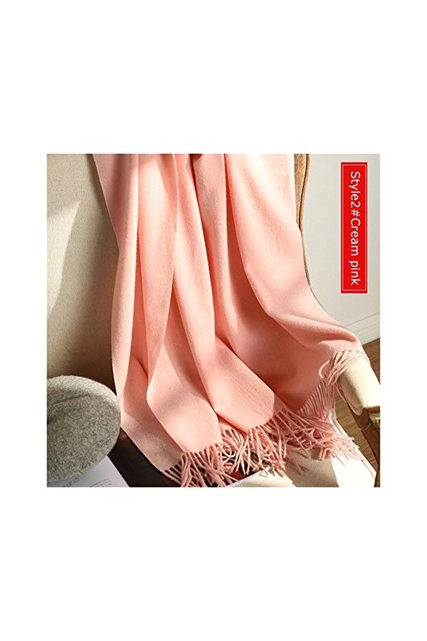 Srfghjs Écharpe Foulards en Cachemire de Haute qualité Fauves Nouveau Hiver Épaissir Chaud Soft Pashmina Châles Chantiers Lai