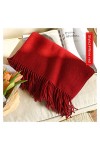 Srfghjs Écharpe Foulards en Cachemire de Haute qualité Fauves Nouveau Hiver Épaissir Chaud Soft Pashmina Châles Chantiers Lai