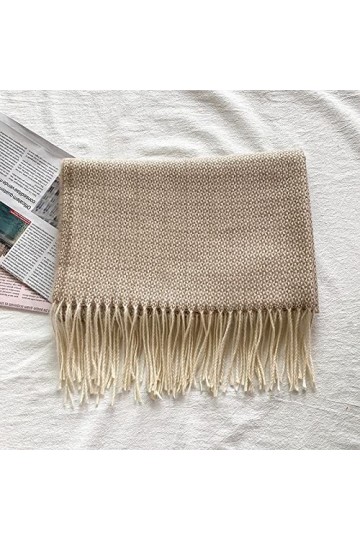 Foulard Echarpe Scarf Scarves Écharpe Femmes Chaud Imitation British College Style Tissé Tassel Moyen Et Long Femmes Châle So