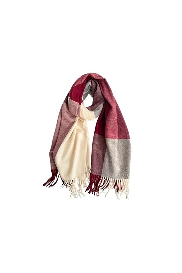 Écharpe Chale Femme Écharpe à Carreaux en Laine mélangée Épaississement dautomne et dhiver Grand châle Externe Chaud Écharp