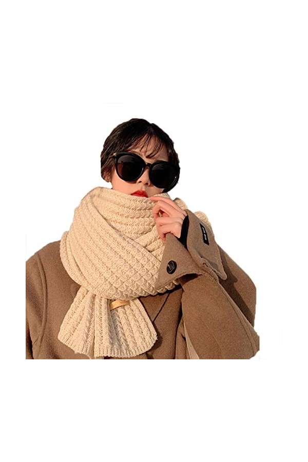 Bysonglezai Foulard Femme Echarpe Écharpe Châle Homme Foulards Mode Automne Hiver Écharpe Femmes Blanc Écharpe Chaud Élégant 
