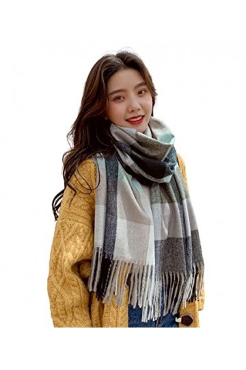 Bysonglezai Foulard Femme Echarpe Écharpe Châle Homme Foulards Écharpe À Carreaux Couleur Cachemire Automne Et Hiver Mode Bri