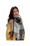 Bysonglezai Foulard Femme Echarpe Écharpe Châle Homme Foulards Écharpe À Carreaux Couleur Cachemire Automne Et Hiver Mode Bri