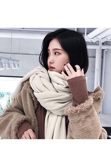 Bysonglezai Foulard Femme Echarpe Écharpe Châle Homme Foulards Couleur Unie Sauvage Épais Chaud Écharpe Étudiant Couple Échar