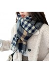 Bysonglezai Foulard Femme Echarpe Écharpe Châle Homme Foulards Écharpe Femmes Hiver Style Coréen Mignon Plaid Châle Chaud All