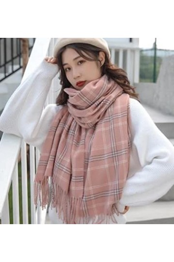 Bysonglezai Foulard Femme Echarpe Écharpe Châle Homme Foulards Automne Et Hiver du Nouveau Col Écharpe en Grille avec Châle L