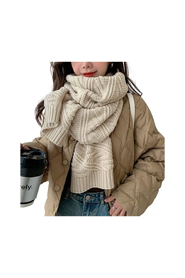 Bysonglezai Foulard Femme Echarpe Écharpe Châle Homme Foulards Écharpe De Couleur Unie pour Femmes Hiver Épais Chaud Châle La