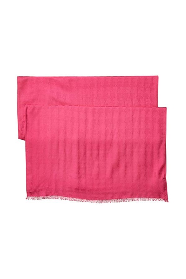 Karl Lagefeld Paris Lagerfeld Paris Two Toned Karl Head Rayon Pashmina Scarf Écharpe pour Temps Froid, Rose Vif, Taille Uniqu