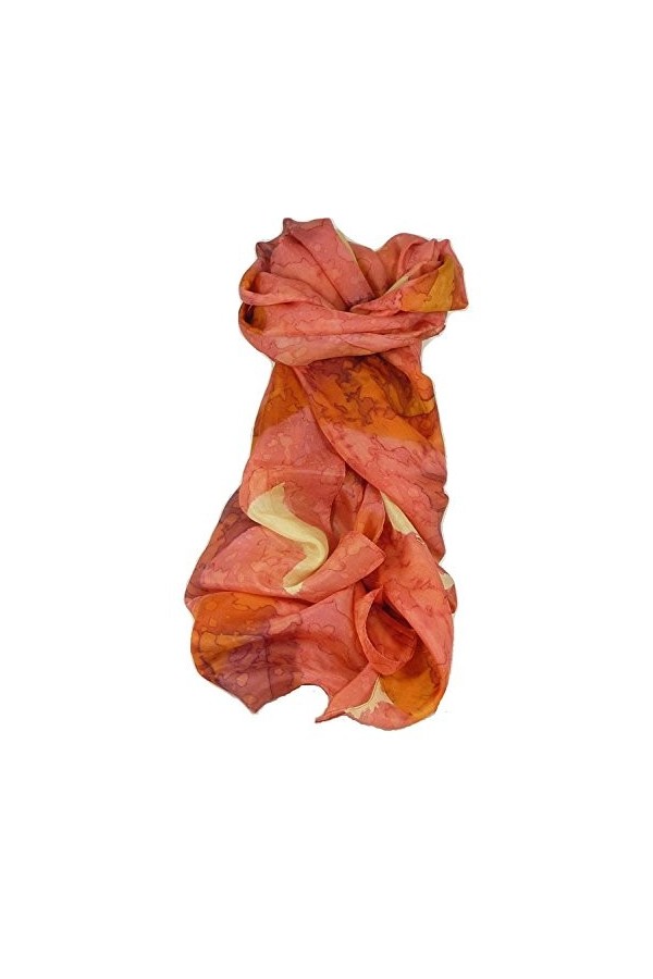 Pashmina & Silk Foulard Soie du Mûrier Peinte à la Main Classic Cherries de