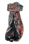 Pashmina & Silk Écharpe Classic Paisley Soie de Mûrier Balay Jet de