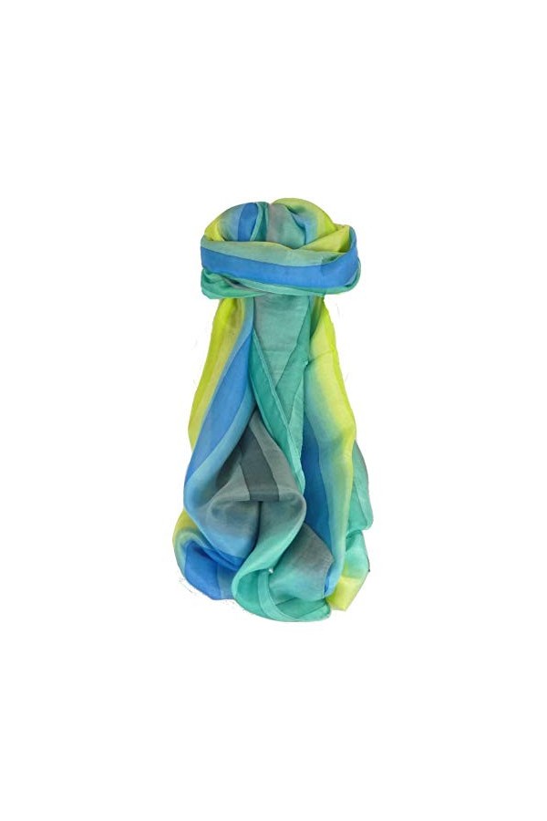 Pashmina & Silk Soie du Mûrier Foulard Kumar Palette de Rainbow Classic de