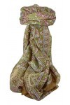 Pashmina & Silk Foulard Classic Paisley Soie de Mûrier Sehgal Caramel de