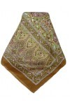 Pashmina & Silk Foulard Classic Paisley Soie de Mûrier Sehgal Caramel de