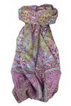 Pashmina & Silk Foulard Classic Paisley Soie de Mûrier Sehgal Plum de