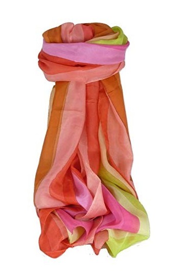 Pashmina & Silk Soie du Mûrier Foulard Shashtri Palette de Rainbow Classic de