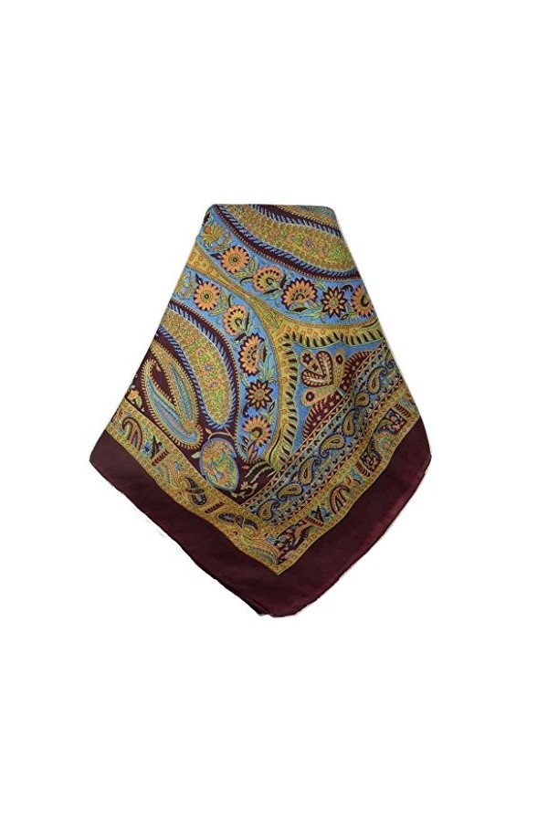 Pashmina & Silk Foulard Classic Paisley Soie de Mûrier Charan Hibiscus de