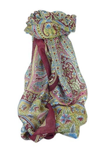 Pashmina & Silk Foulard Classic Paisley Soie de Mûrier Chia Hibiscus de