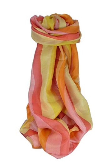 Pashmina & Silk Soie du Mûrier Foulard Barad Palette de Rainbow Classic de