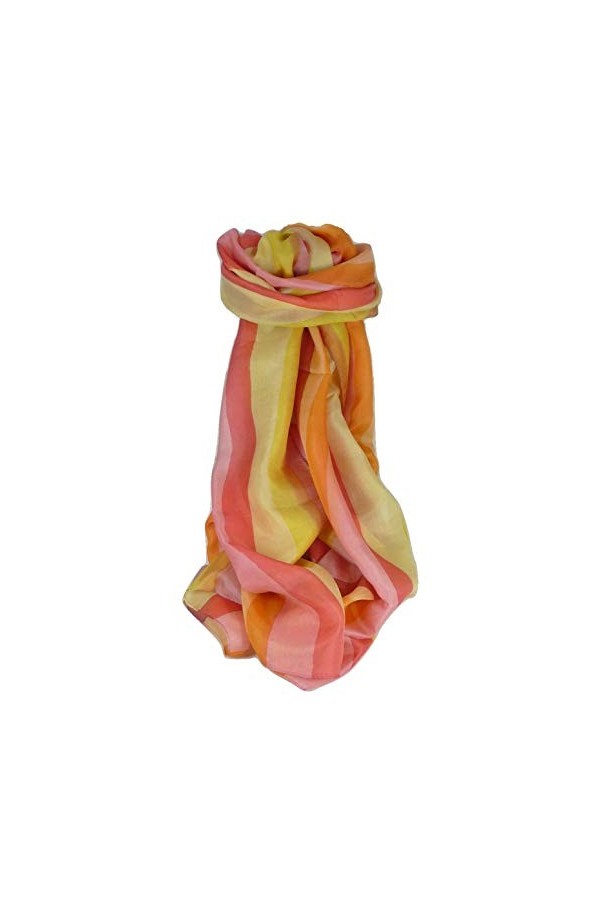 Pashmina & Silk Soie du Mûrier Foulard Barad Palette de Rainbow Classic de