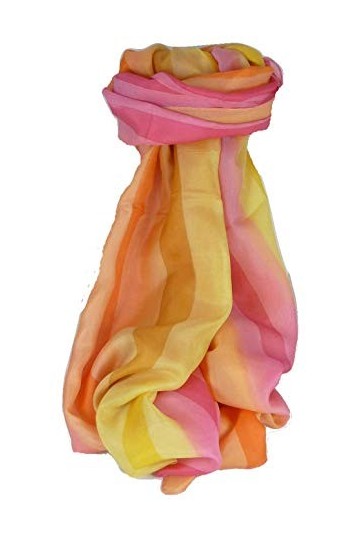 Pashmina & Silk Soie du Mûrier Foulard Krish Palette de Rainbow Classic de
