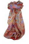 Pashmina & Silk Foulard Classic Paisley Soie de Mûrier Anya Scarlet de