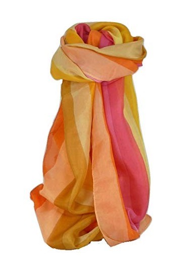 Pashmina & Silk Soie du Mûrier Foulard Asmar Palette de Rainbow Classic de