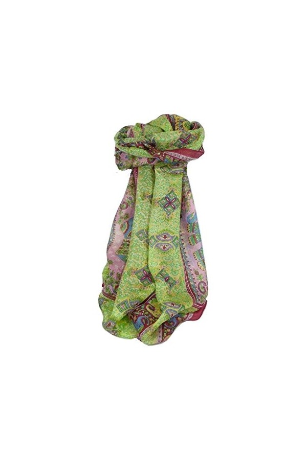 Pashmina & Silk Foulard Classic Paisley Soie de Mûrier Golla Hibiscus de