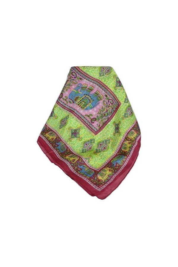 Pashmina & Silk Foulard Classic Paisley Soie de Mûrier Golla Hibiscus de