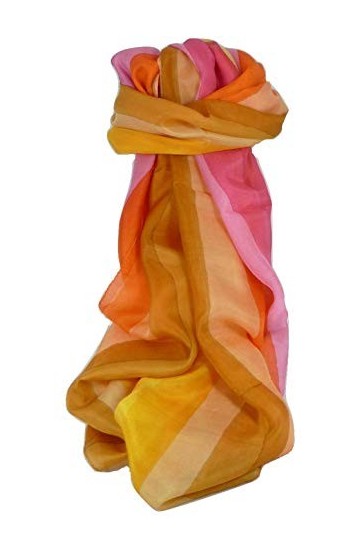 Pashmina & Silk Soie du Mûrier Foulard Kandar Palette de Rainbow Classic de