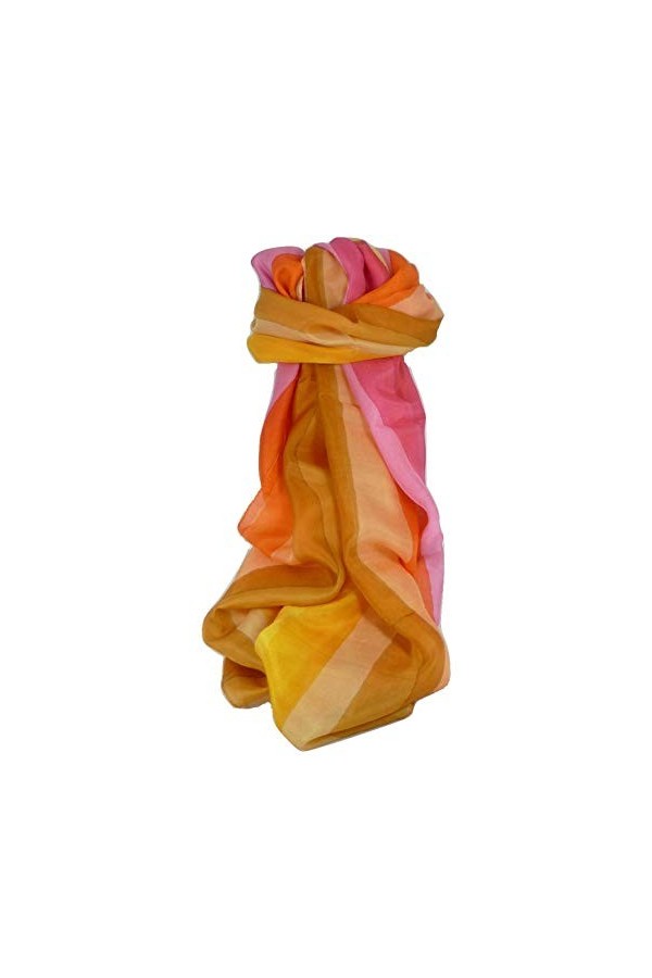 Pashmina & Silk Soie du Mûrier Foulard Kandar Palette de Rainbow Classic de