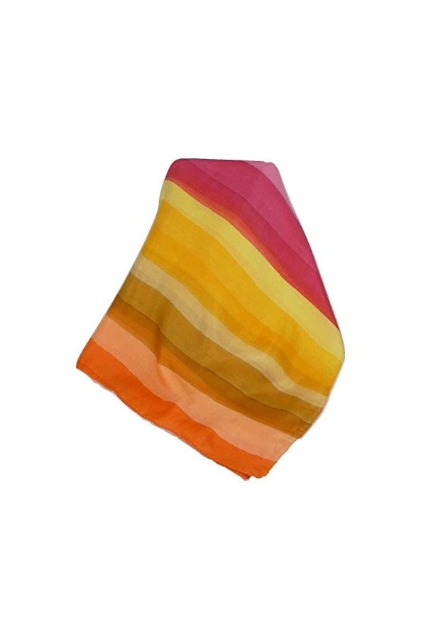 Pashmina & Silk Soie du Mûrier Foulard Kandar Palette de Rainbow Classic de