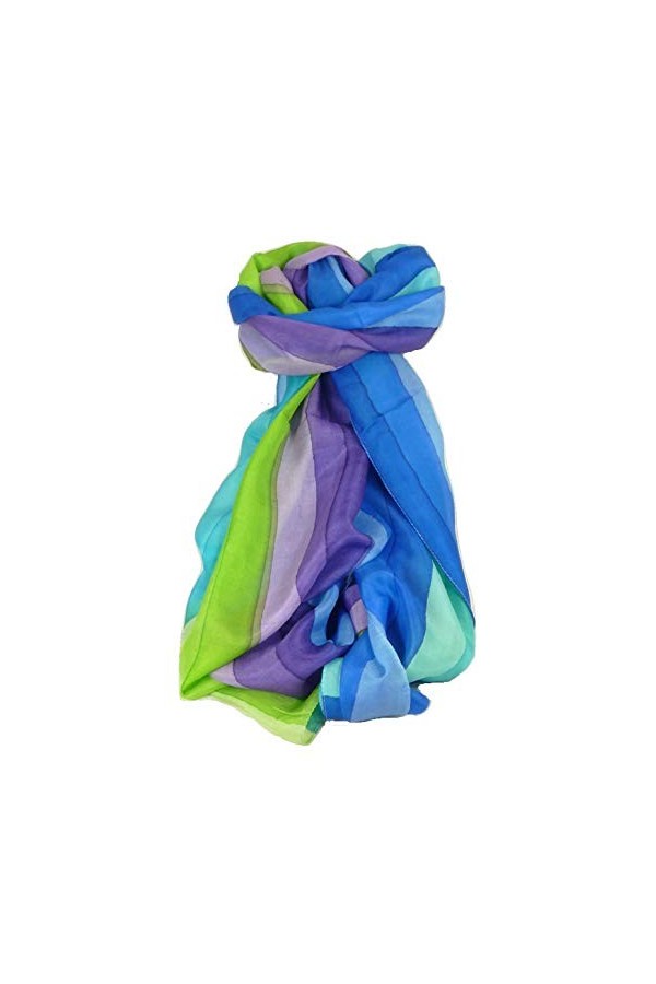 Pashmina & Silk Soie du Mûrier Foulard Kalita Palette de Rainbow Classic de