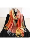 XKUN Foulard dhiver chaud en cachemire pour femme - Longue écharpe pashmina Foulard - Wt11-4