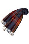 LORENZO CANA - Pashmina - À Carreaux - Femme bleu Jeansblau Rot Orange