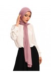 Hybeeh Hijab Écharpe en jersey de qualité supérieure pour femme musulmane, gris foncé,