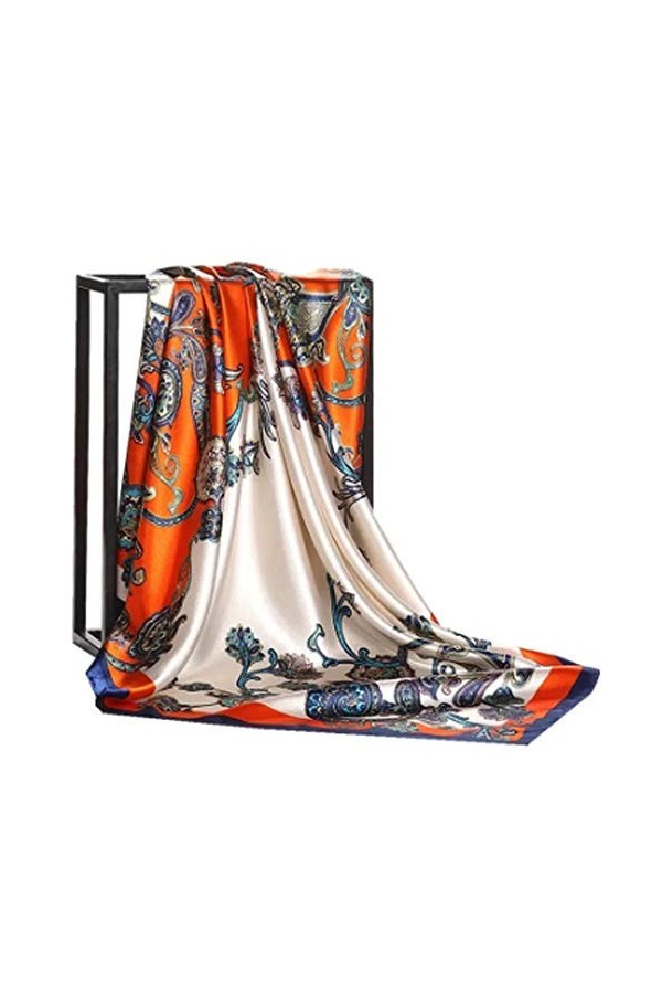 Foulard en soie pour femme Écharpe colorée Grand châle Combiné Cadeau pour femme élégante Pashmina Couleurs douces - - L