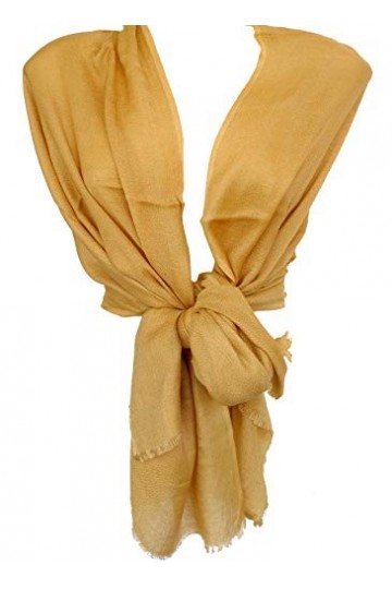 Rastogi handicrafts Wraps Châle long uni en viscose pour femme Taille standard - Marron - défaut